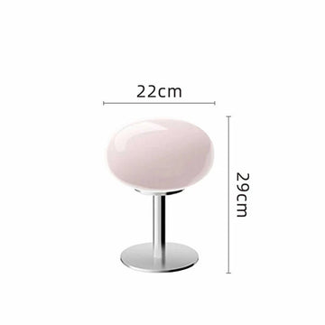 Italian Designer Glass Egg Tart Table Lamp Bedroom Bedside Study Reading Led Night Light Home Decor Atmosphere Stained Desk Lamp - Prime Choice