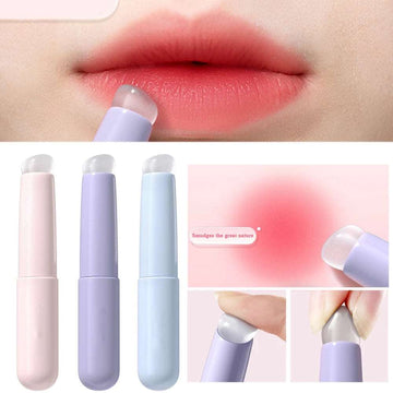 Upgrade Silicone Lip Brush with Cover Angled Concealer Brush like Fingertips Q Soft Lipstick Makeup Brushes round Head No Broken - Prime Choice