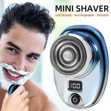 Mini Electric Razor Wet and Dry Washable Razor Fast Charging Digital Display Portable Electric Shaver 1 Hour Charge Time Upgrade - Prime Choice