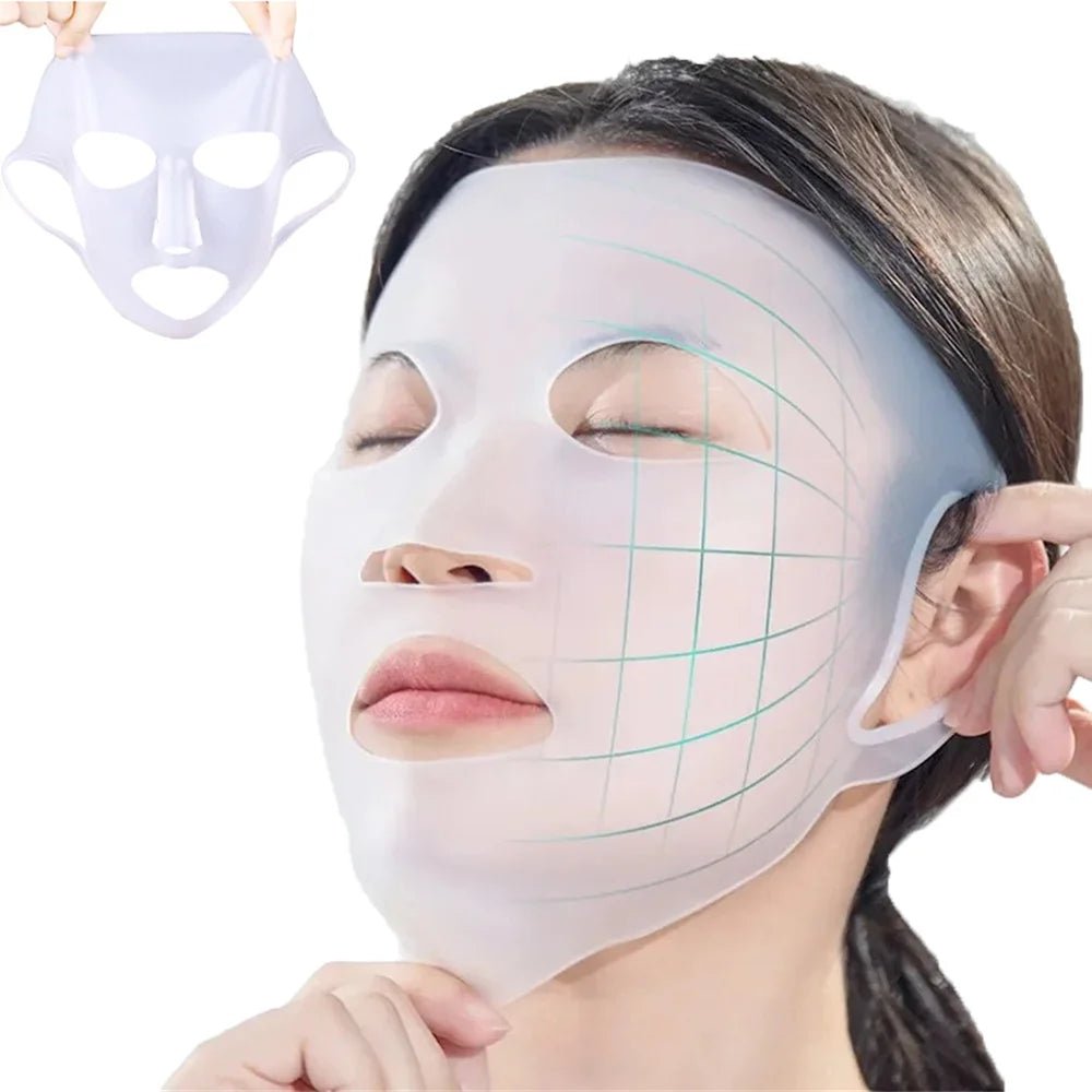 3D Silicone Face Mask Women Skin Care Moisturizing Lifting Firming anti Wrinkle Reusable Gel Sheet Mask Facial Skin Care Tool - Prime Choice