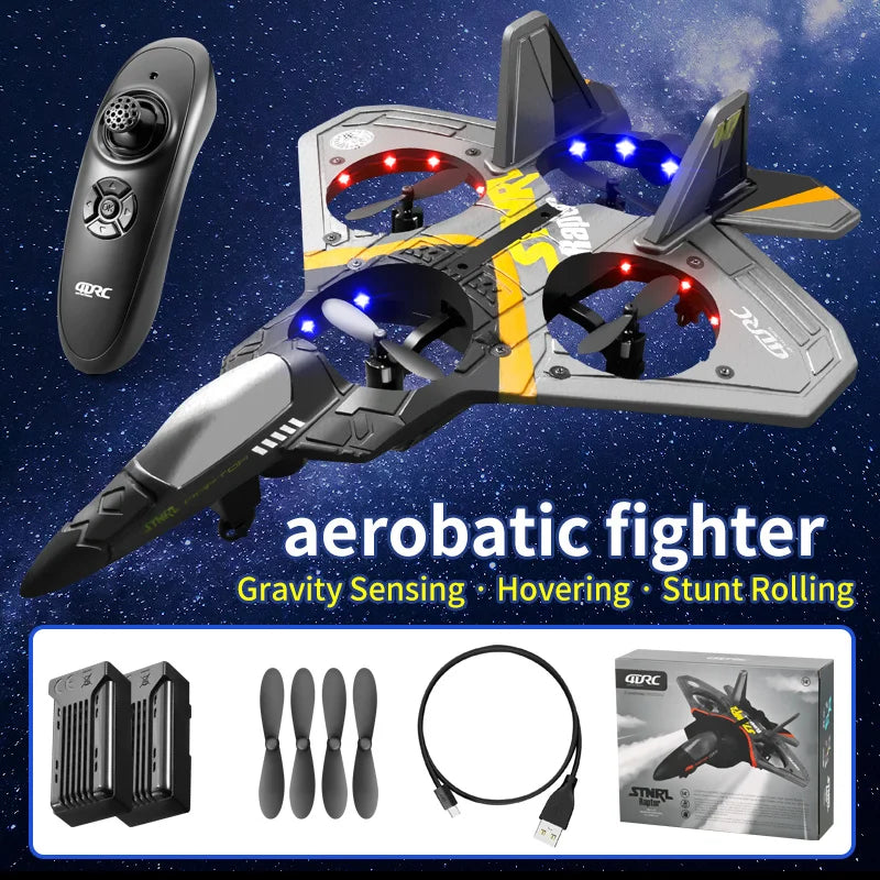 V17 RC Plane 2.4G Radio Control Fighter Hobby Plane Glider Airplane EPP Foam Remote Control Airplane RC Drone Kids Toys