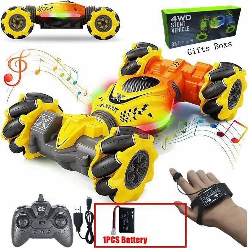 RC Car Toy 2.4G Radio Remote Control Cars RC Watch Gesture Sensor Rotation Twist Stunt Drift Vehicle Toy for Children Kids