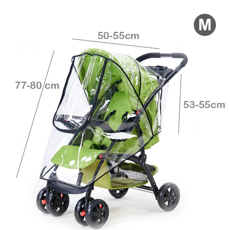 Eva Baby Stroller Rain Cover: Transparent, Waterproof, Wind & Dust Shield with Zipper Access - Prime Choice