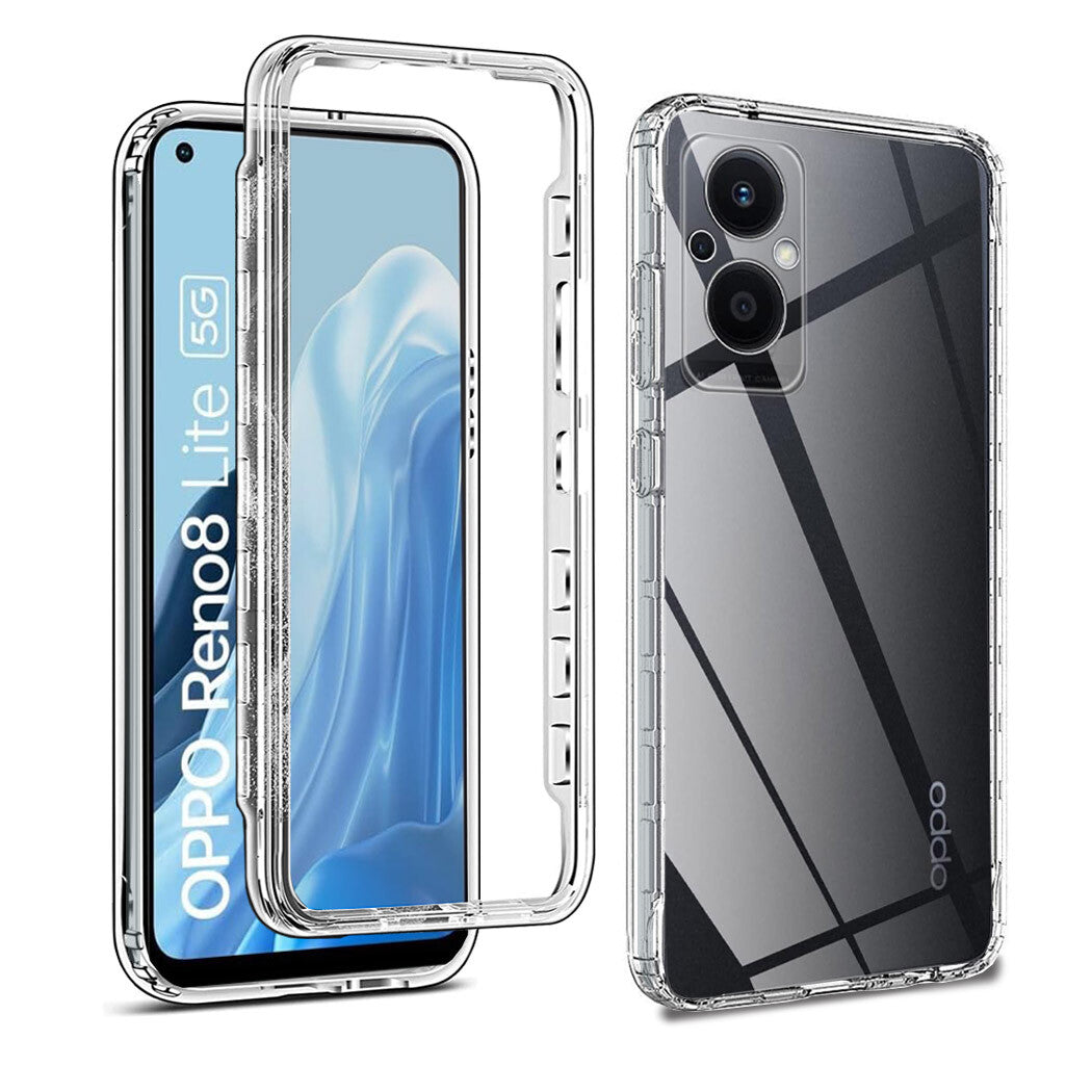 Case for OPPO A16S Find X5 Reno8 Lite A54 A94 Shockproof Cover 360 Clear Full