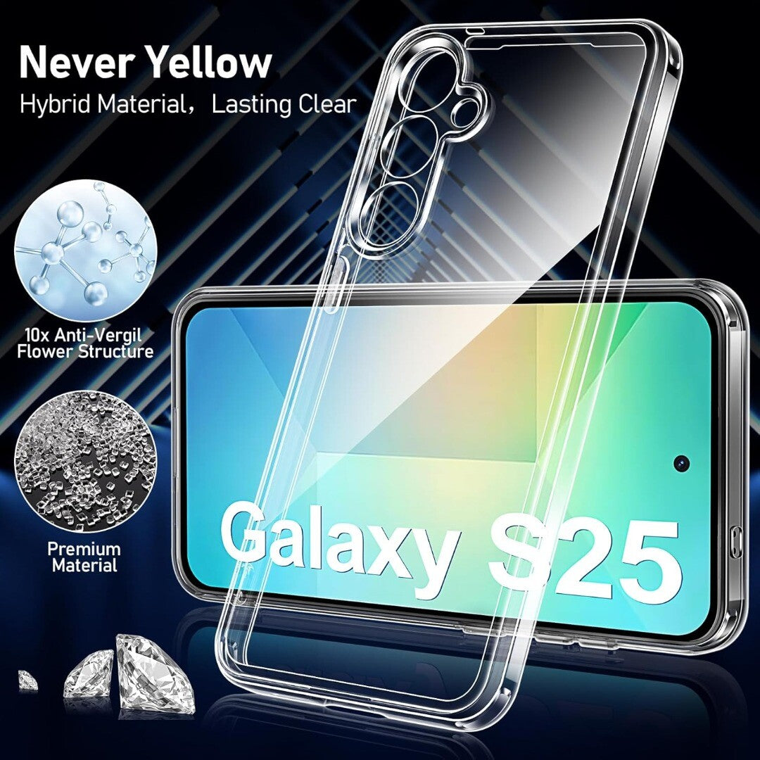 Clear Case for Samsung Galaxy S25+ Ultra S25 Silicone Gel Shockproof Phone Cover