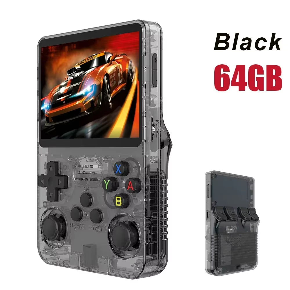 128G Open Source  Video Game Console Linux System 3.5 Inch IPS Screen Orange Portable Pocket Video Player 64GG Best Games