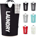 90L Large Laundry Basket (7 Colors), Waterproof Laundry Hamper, Laundry Bag with Padded Handles, Washing Basket Stands up Well, Collapsible Laundry Basket Easy Storage