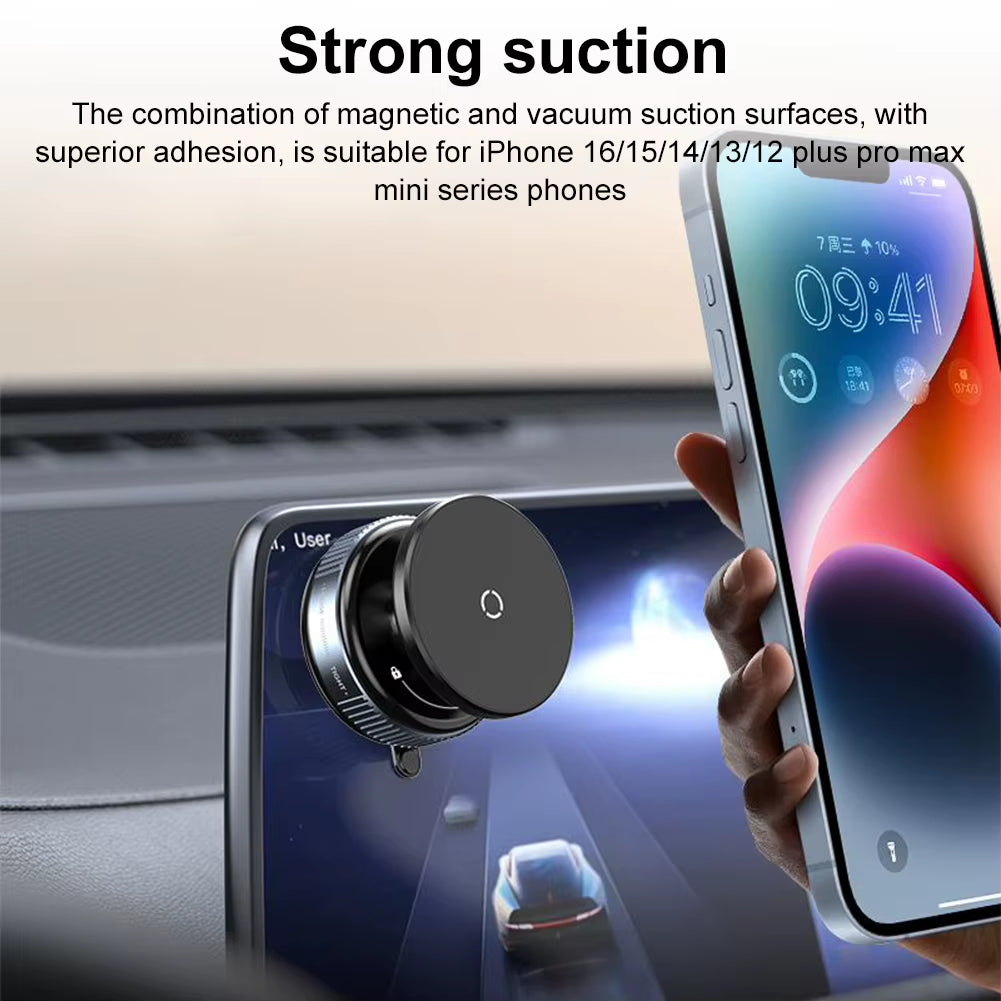 For Magsafe Magnetic Vacuum Car Phone Holder Suction Cup 360° Rotation Universal Navigation Bracket for Iphone/Samsung/Xiaomi