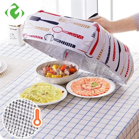 Foldable Aluminum Foil Food Cover: Portable Solution for Keeping Dishes Warm and Insulated - Random Color Option
