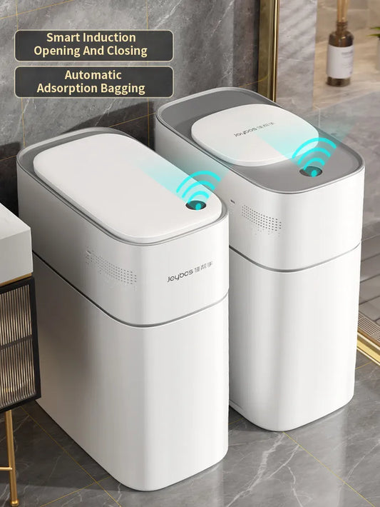 Joybos Smart Sensor Trash Can: Intelligent Induction for Bathroom and Home, Automatic Bagging, 14L Capacity
