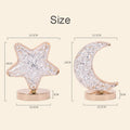 Enchanting Crystal Moon LED Touch Control Table Lamp - USB Rechargeable Acrylic 3-Way Touch Sensor Nightstand Light for Cozy Bedrooms, Nurseries, and Living Rooms