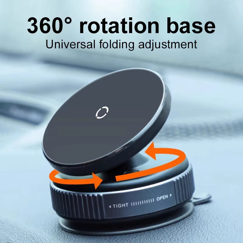 For Magsafe Magnetic Vacuum Car Phone Holder Suction Cup 360° Rotation Universal Navigation Bracket for Iphone/Samsung/Xiaomi