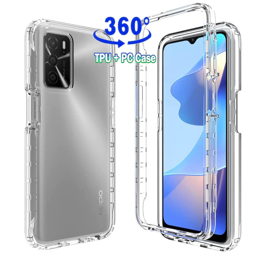 Case for OPPO A16S Find X5 Reno8 Lite A54 A94 Shockproof Cover 360 Clear Full