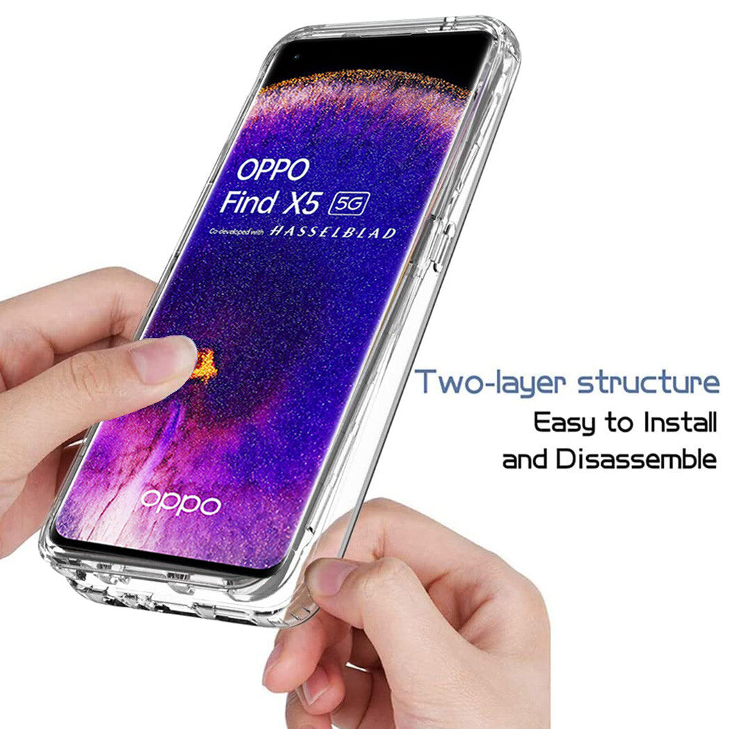 Case for OPPO A16S Find X5 Reno8 Lite A54 A94 Shockproof Cover 360 Clear Full