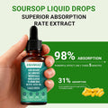 Revitalize Your Health with Soursop Bitters Fruit Liquid Drops - 10-in-1 Powerhouse with Sea Moss, Moringa, Turmeric, Black Seed Oil, Oregano, and Ashwagandha | Vegan & Non-GMO | 60ml