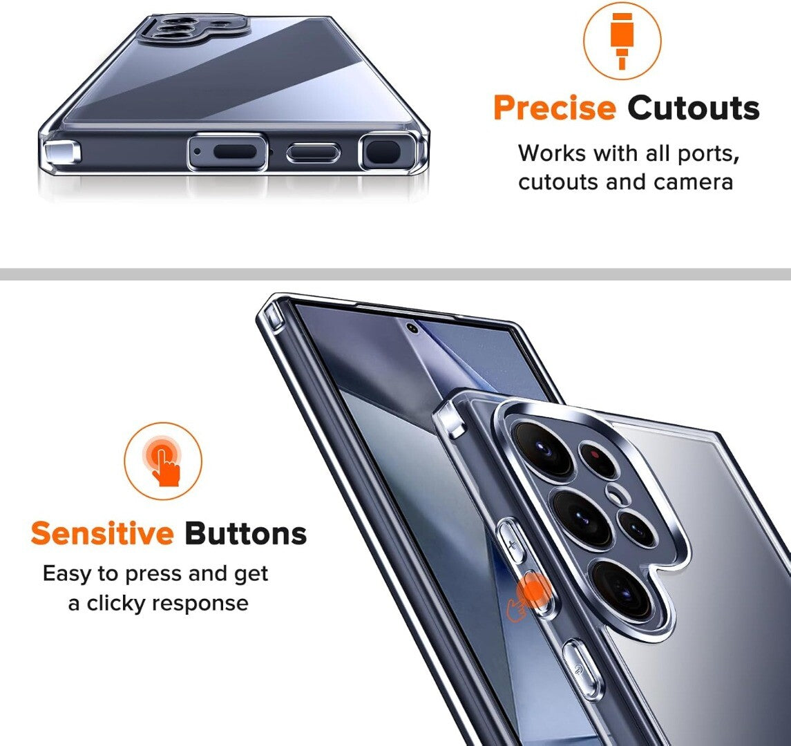 Clear Case for Samsung Galaxy S25+ Ultra S25 Silicone Gel Shockproof Phone Cover