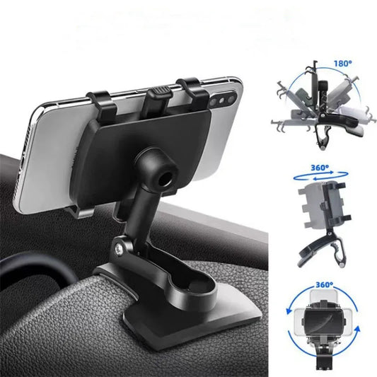 Car Multi-Function Mobile Phone Mount: Rearview Mirror Navigation Bracket for Easy Access and Hands-Free Driving