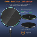 Fast Wireless Charger Charging Pad for Apple Iphone 16 & Samsung , Google Pixel