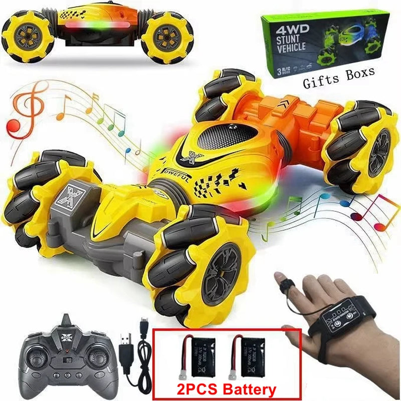 RC Car Toy 2.4G Radio Remote Control Cars RC Watch Gesture Sensor Rotation Twist Stunt Drift Vehicle Toy for Children Kids