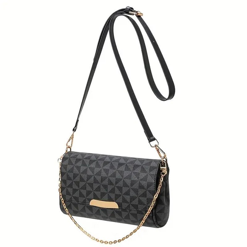 Luxury Women Crossbody Bag PU Leather Flap Shoulder Bag with Chain Windmill Pattern Perfect Sling Purse Bag for Daily Use - Prime Choice