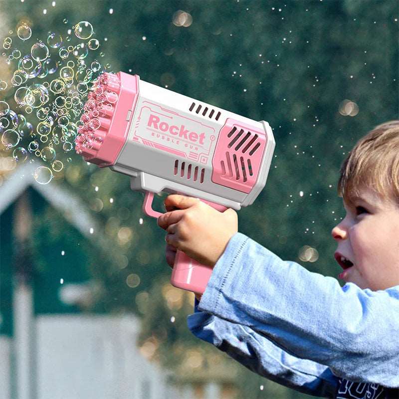 40 Hole Handheld Fully Automatic Space Light Bubble Machine Electric Children'S Toys without Battery without Bubble Water - Prime Choice