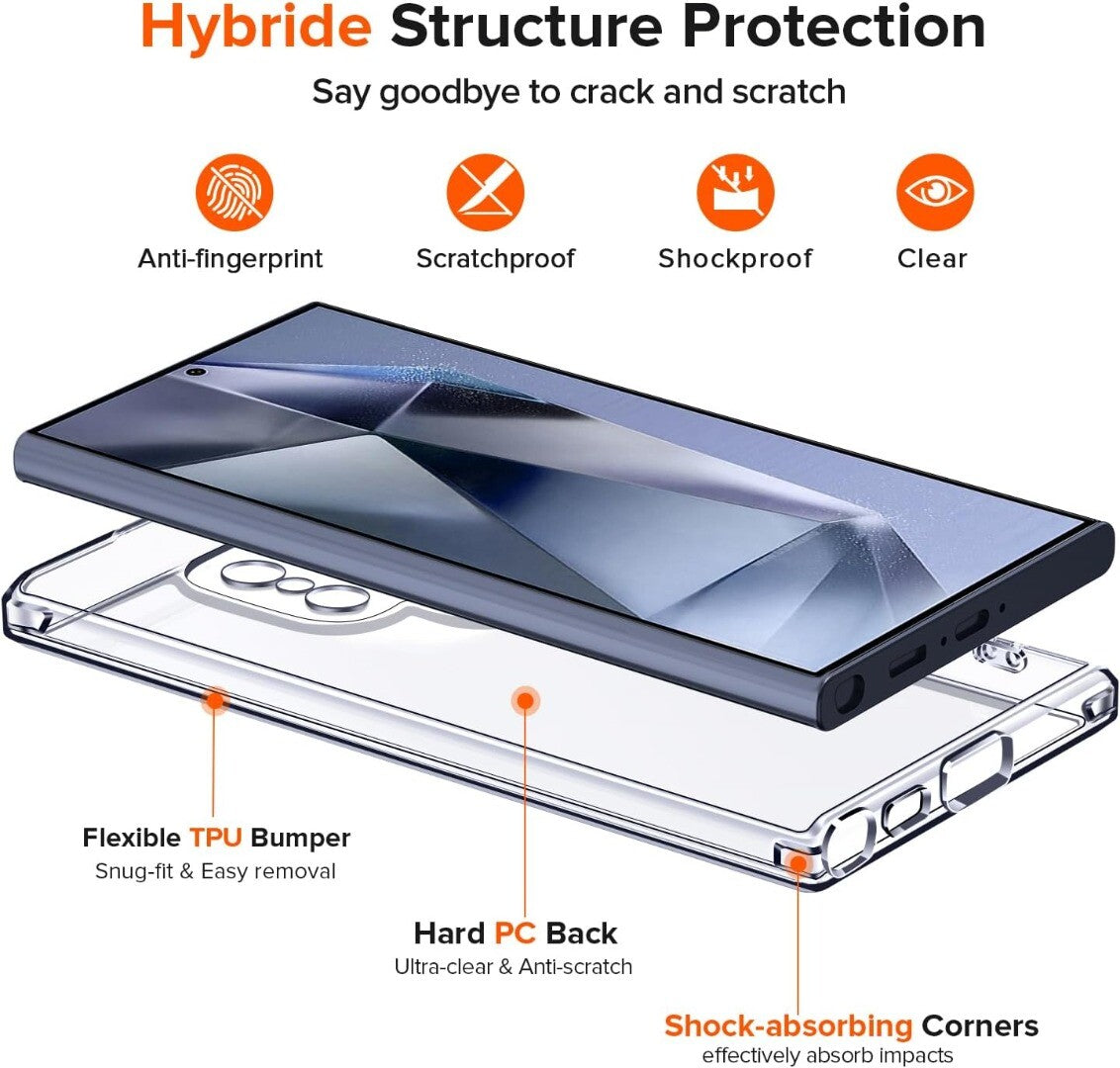 Clear Case for Samsung Galaxy S25+ Ultra S25 Silicone Gel Shockproof Phone Cover