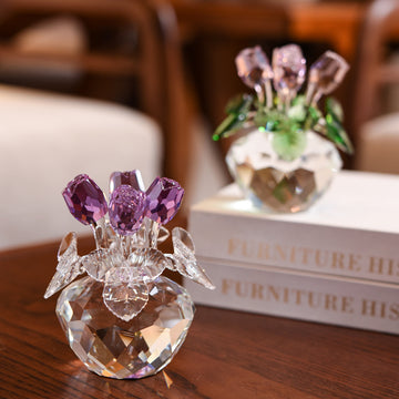 Crystal Immortal Rose Ornaments Chinese Valentine's Day