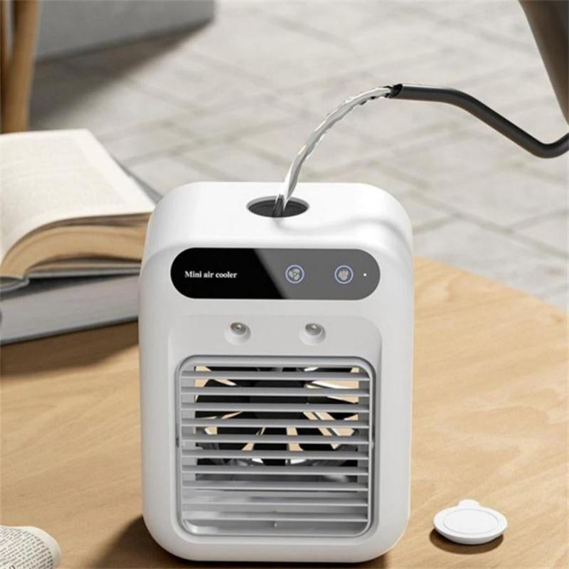 Portable Lightweight Personal Air Conditioner, USB Rechargeable Air Cooler Fan, Water Cooling Fan, Air Conditioning for Room Office, Universal Accessories, Multifunction, Home