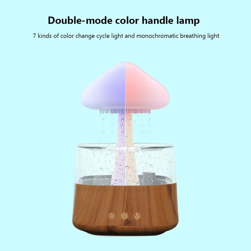 Mushroom Rain Electric Aroma Diffuser: Experience Relaxation with Soothing Water Drop Sounds and Colorful Night Lights - Prime Choice