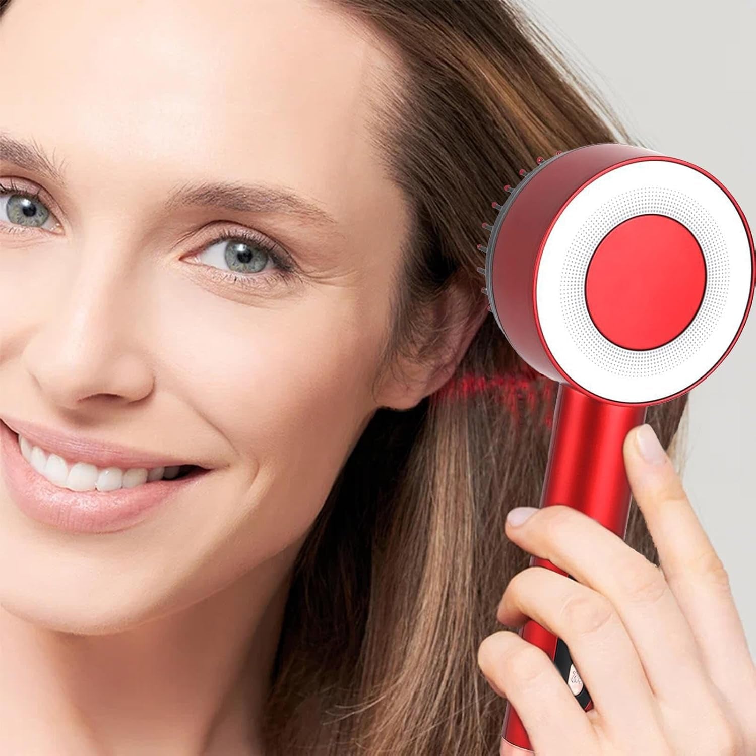 Electric scalp massage comb with red light therapy