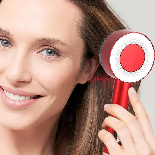 Electric scalp massage comb with red light therapy