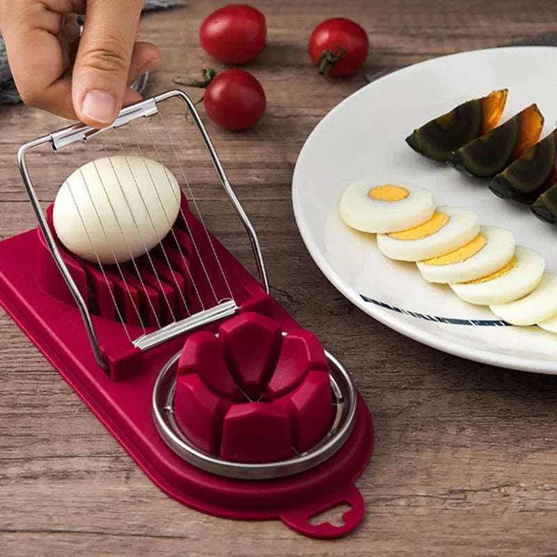 Multifunctional Egg Cutter Stainless Steel Egg Slicer Sectioner Cutter Mold Flower - Shape Luncheon Meat Cutter Kitchen Gadgets - Prime Choice