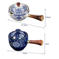 Porcelain Chinese Gongfu Tea Set Portable Teapot Set - 360° Rotating Portable Teapot with Removable Filter - Prime Choice
