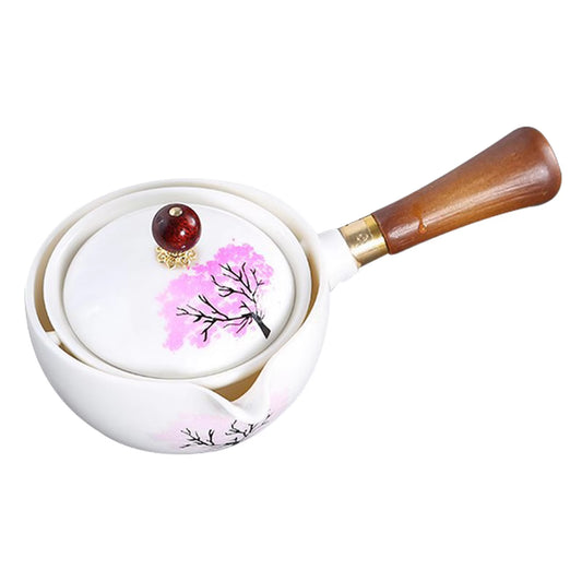 Porcelain Chinese Gongfu Tea Set Portable Teapot Set - 360° Rotating Portable Teapot with Removable Filter - Prime Choice