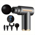 Portable Fascial Massage Gun – Electric Percussion Pistol for Deep Tissue Therapy with LED Touch Screen & 4 Replaceable Heads - Prime Choice
