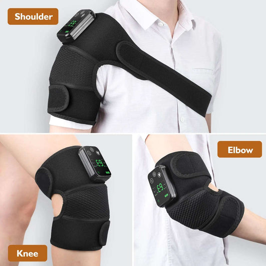 Electric Shoulder Massager Heating Vibration Massage Belt - Portable & Rechargeable Muscle Relief - Prime Choice