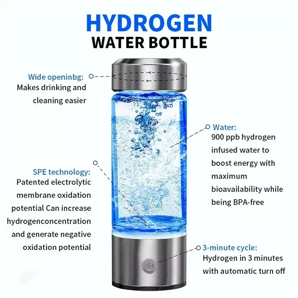 Portable Hydrogen Water Generator 3 Minutes Mode High Concentration Hydrogen Water Generator
