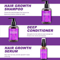 Hair Growth Shampoo and Conditioner Set with Rosemary Oil Serum,  Hair Loss Treatment, Thickening for Women and Men