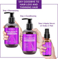 Hair Growth Shampoo and Conditioner Set with Rosemary Oil Serum,  Hair Loss Treatment, Thickening for Women and Men