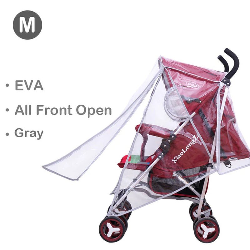 Eva Baby Stroller Rain Cover: Transparent, Waterproof, Wind & Dust Shield with Zipper Access - Prime Choice