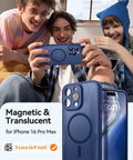 Case for Iphone 16 Pro Max 16 Pro 16 plus Shockproof Magnetic Magsafe Back Cover