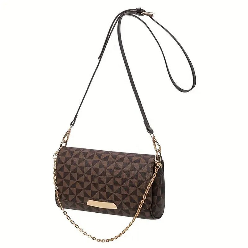 Luxury Women Crossbody Bag PU Leather Flap Shoulder Bag with Chain Windmill Pattern Perfect Sling Purse Bag for Daily Use - Prime Choice