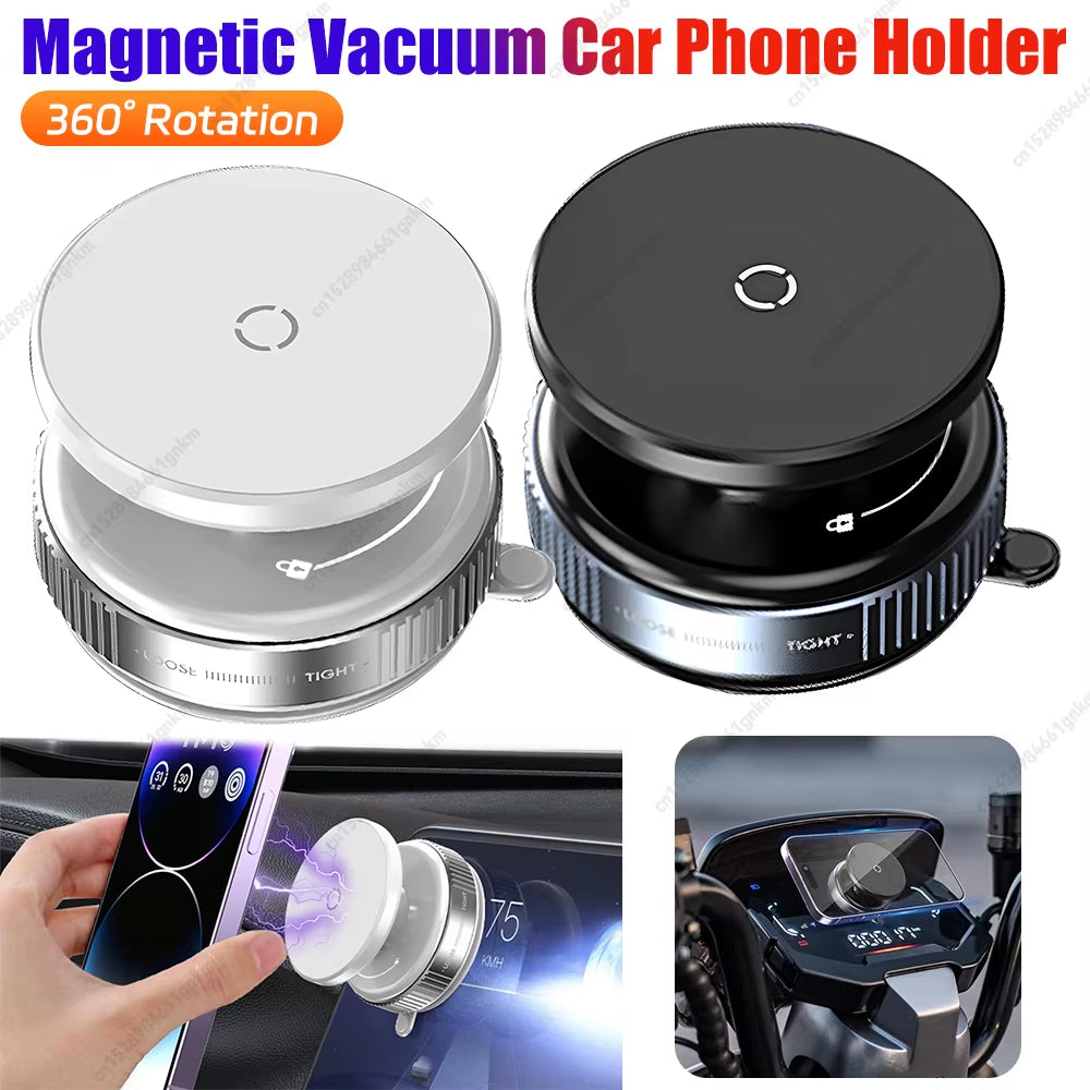For Magsafe Magnetic Vacuum Car Phone Holder Suction Cup 360° Rotation Universal Navigation Bracket for Iphone/Samsung/Xiaomi