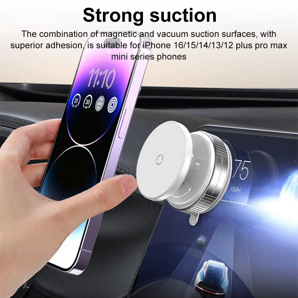 For Magsafe Magnetic Vacuum Car Phone Holder Suction Cup 360° Rotation Universal Navigation Bracket for Iphone/Samsung/Xiaomi