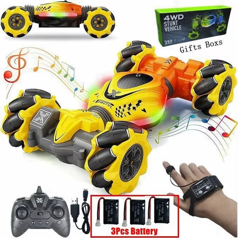 RC Car Toy 2.4G Radio Remote Control Cars RC Watch Gesture Sensor Rotation Twist Stunt Drift Vehicle Toy for Children Kids