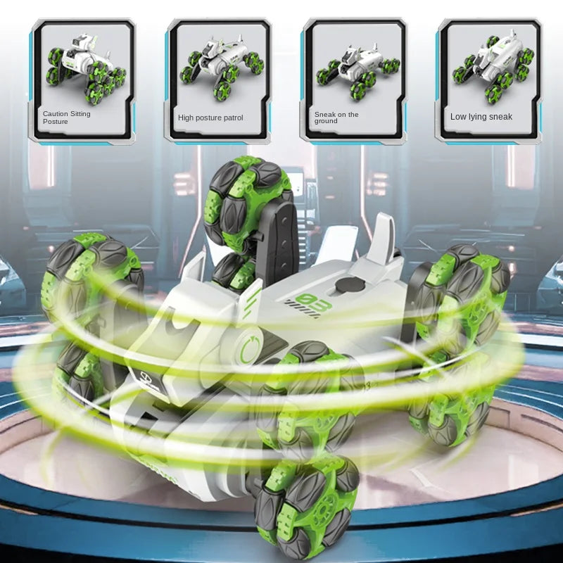 2.4G Remote Control Robot Dog Intelligent Stunt 360 Degree Drift Dual Mode Watch Sensing Control RC Mechanical Dog Children Toy