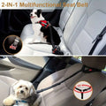 2Pcs Dog Seat Belt Adjustable Dog Car for Vehicle Pet Safety with Elastic Bungee Buffer Reflective & Durable Car Harness for Dog - Prime Choice