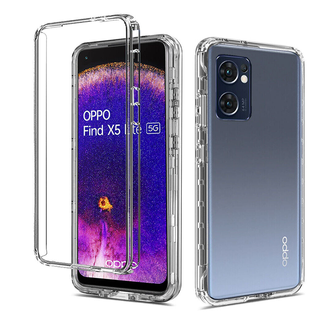 Case for OPPO A16S Find X5 Reno8 Lite A54 A94 Shockproof Cover 360 Clear Full
