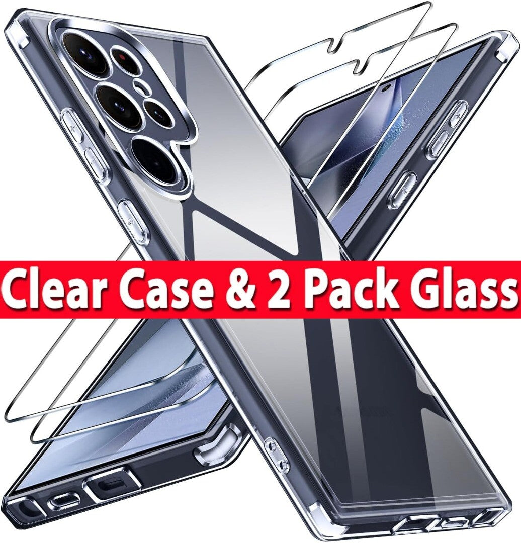 Clear Case for Samsung Galaxy S25+ Ultra S25 Silicone Gel Shockproof Phone Cover