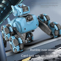 2.4G Remote Control Robot Dog Intelligent Stunt 360 Degree Drift Dual Mode Watch Sensing Control RC Mechanical Dog Children Toy